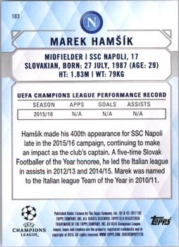 2017 Topps UEFA Champions League Showcase #183 Marek Hamsik Back