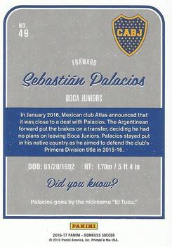 2016-17 Donruss - Gold #49 Sebastian Palacios Back