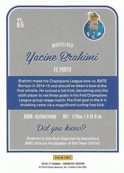 2016-17 Donruss - Gold #85 Yacine Brahimi Back