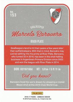 2016-17 Donruss - Gold #153 Marcelo Barovero Back