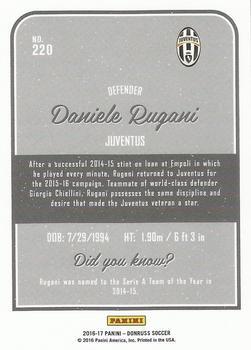 2016-17 Donruss - Gold #220 Daniele Rugani Back