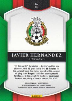 2016-17 Panini Select #12 Javier Hernandez Back
