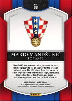 2016-17 Panini Select #88 Mario Mandzukic Back