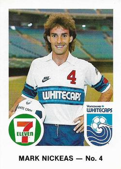 1983 7-Eleven Vancouver Whitecaps #4 Mark Nickeas Front