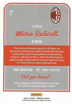 2016-17 Donruss - Holographic #7 Mario Balotelli Back