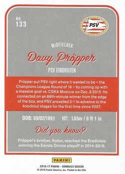 2016-17 Donruss - Holographic #133 Davy Pröpper Back