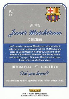 2016-17 Donruss - Mosaic #27 Javier Mascherano Back