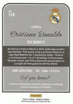 2016-17 Donruss - Purple #138 Cristiano Ronaldo Back