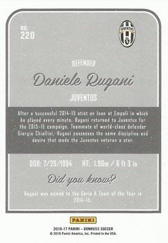 2016-17 Donruss - Purple #220 Daniele Rugani Back