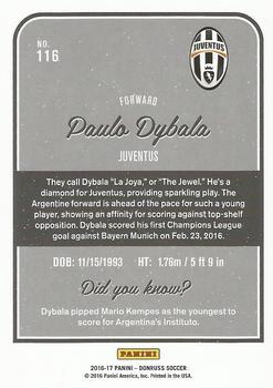2016-17 Donruss - Swirlorama #116 Paulo Dybala Back