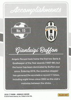 2016-17 Donruss - Accomplishments #15 Gianluigi Buffon Back