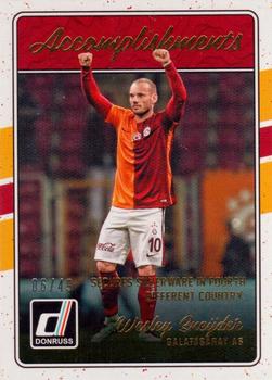 2016-17 Donruss - Accomplishments Canvas #13 Wesley Sneijder Front