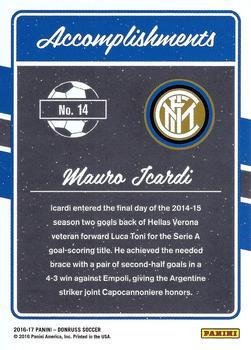 2016-17 Donruss - Accomplishments Gold #14 Mauro Icardi Back