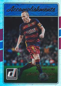 2016-17 Donruss - Accomplishments Holographic #3 Andres Iniesta Front