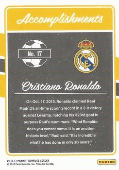 2016-17 Donruss - Accomplishments Holographic #17 Cristiano Ronaldo Back