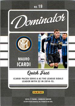 2016-17 Donruss - Dominators #19 Mauro Icardi Back