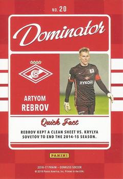 2016-17 Donruss - Dominators #20 Artyom Rebrov Back