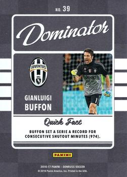 2016-17 Donruss - Dominators #39 Gianluigi Buffon Back