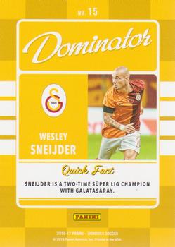 2016-17 Donruss - Dominators Canvas #15 Wesley Sneijder Back