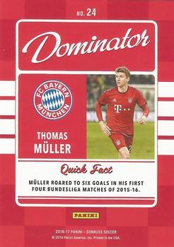2016-17 Donruss - Dominators Canvas #24 Thomas Muller Back