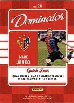 2016-17 Donruss - Dominators Canvas #28 Marc Janko Back
