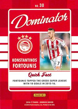 2016-17 Donruss - Dominators Gold #30 Konstantinos Fortounis Back