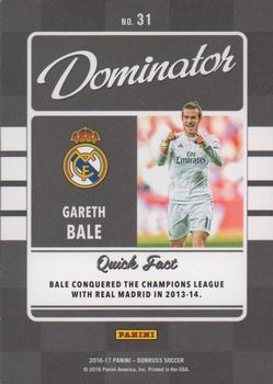 2016-17 Donruss - Dominators Holographic #31 Gareth Bale Back