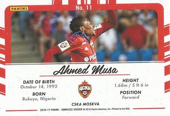 2016-17 Donruss - Picture Perfect #11 Ahmed Musa Back