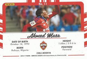 2016-17 Donruss - Picture Perfect Gold #11 Ahmed Musa Back