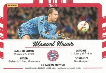 2016-17 Donruss - Picture Perfect Holographic #4 Manuel Neuer Back