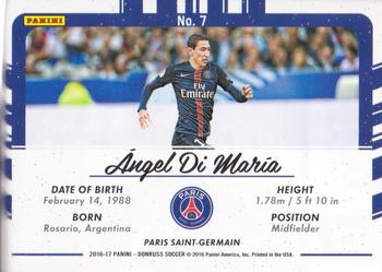 2016-17 Donruss - Picture Perfect Holographic #7 Angel Di Maria Back