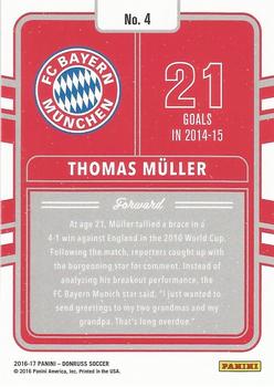 2016-17 Donruss - Production Line #4 Thomas Muller Back