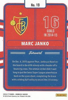 2016-17 Donruss - Production Line Gold #19 Marc Janko Back