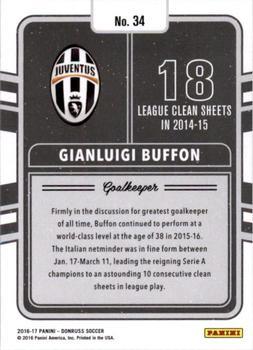 2016-17 Donruss - Production Line Gold #34 Gianluigi Buffon Back