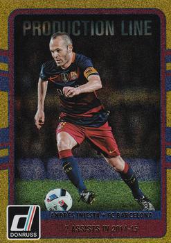 2016-17 Donruss - Production Line Gold #35 Andres Iniesta Front