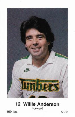 1982 Metropolitan Insurance Portland Timbers #NNO Willie Anderson Front