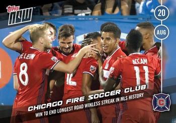 2016 Topps Now MLS #22 Chicago Fire Soccer Club Front