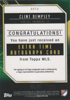 2013 Topps MLS - Extra Time #EXT-3 Clint Dempsey Back