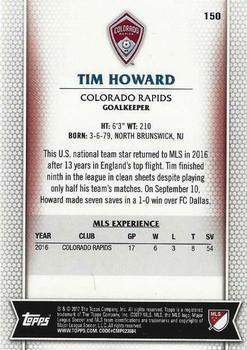 2017 Topps MLS #150 Tim Howard Back
