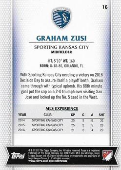 2017 Topps MLS #16 Graham Zusi Back