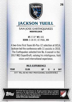 2017 Topps MLS #26 Jackson Yueill Back