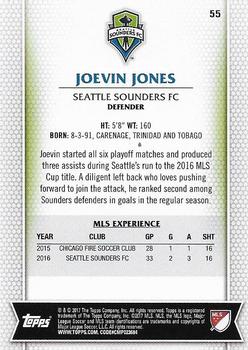 2017 Topps MLS #55 Joevin Jones Back