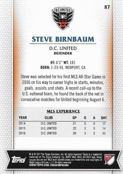 2017 Topps MLS #87 Steve Birnbaum Back