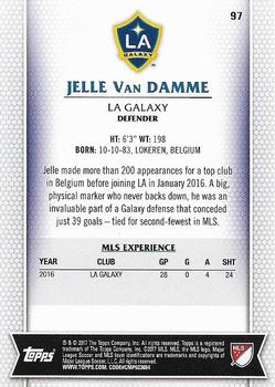 2017 Topps MLS #97 Jelle Van Damme Back