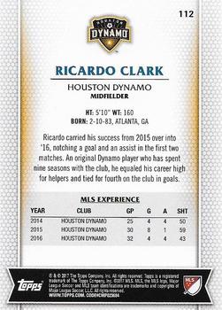 2017 Topps MLS #112 Ricardo Clark Back