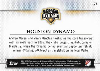 2017 Topps MLS #175 Houston Dynamo Back