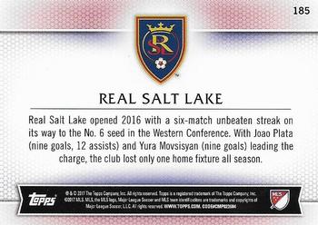 2017 Topps MLS #185 Real Salt Lake Back