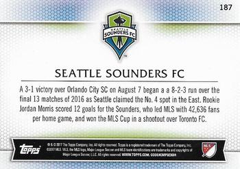 2017 Topps MLS #187 Seattle Sounders FC Back