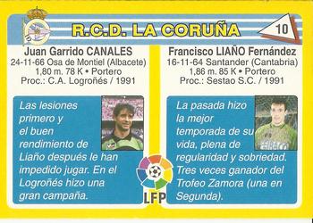 1995 Mundicromo Sport Futbol Total #10 Francisco Liaño / Juan Canales Back