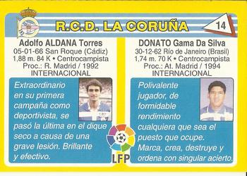 1995 Mundicromo Sport Futbol Total #14 Donato / Aldana Back